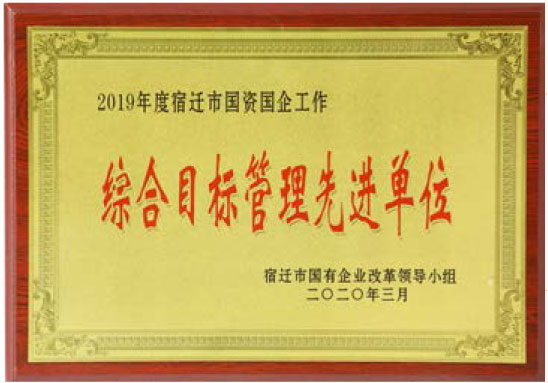 2019年度宿遷市國(guó)資企業(yè)工作先進(jìn)單位